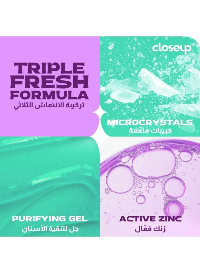 Closeup Triple Fresh Gel Toothpaste, Eucalyptus Freeze, for 24HR fresh breath, 120ml - Image 5